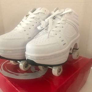 New retractable roller skate shoes